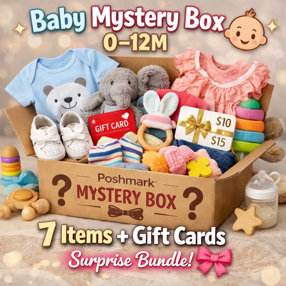 Baby Mystery Box 0–12M 👶✨ 7 Items + Gift Cards 🎀 🦋Surprise Bundle